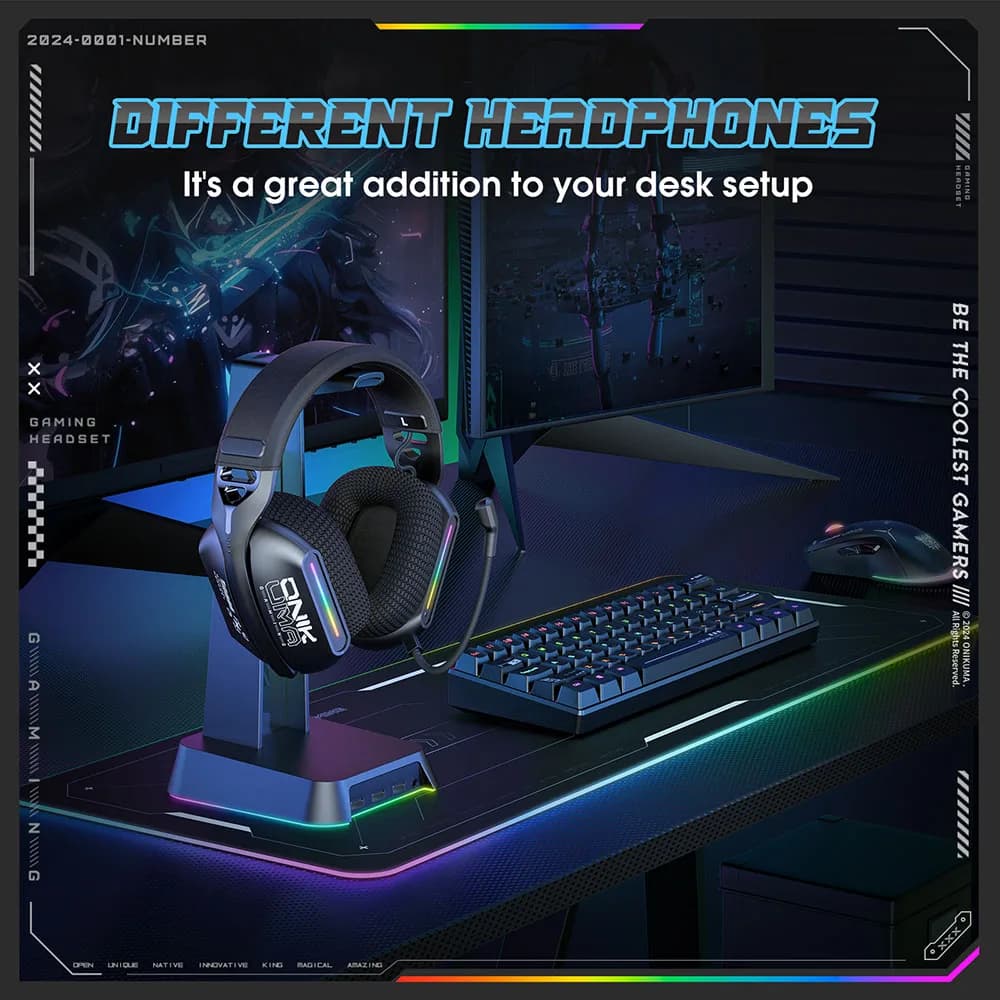 سماعة رأس للألعاب اللاسلكية: 3 أوضاع 2.4G/سلكية/بلوتوث، ميكروفون HD قابل للثني، وسادات أذن ناعمة، صوت غامر لـ PC/PS4/PS5 - أسود - 4