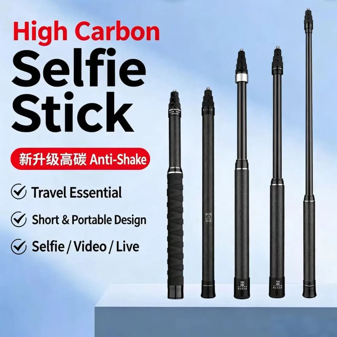 Applicable Insta360 X4/X3/X2 Ultra Long 3-meter Carbon Fiber Adjustable Extension Pole Invisible Selfie Stick - 4