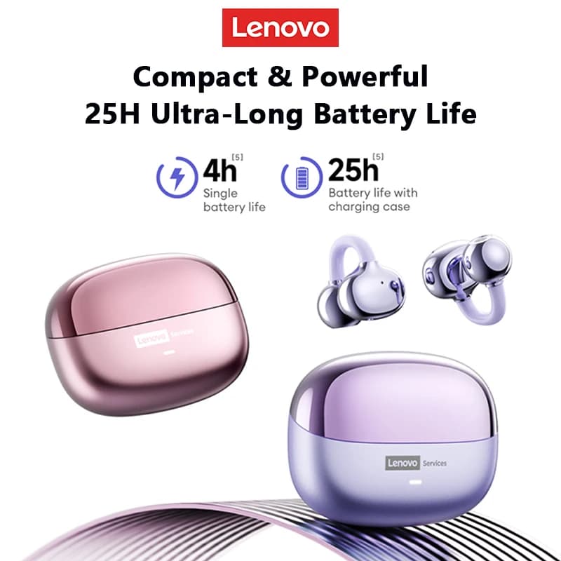 Lenovo LE302 HIFI Stereo Sports Ear Clip Earphones OWS Bluetooth 6.0 Headset Noise Cancelling Headphones Long Endurance Earbuds - 2