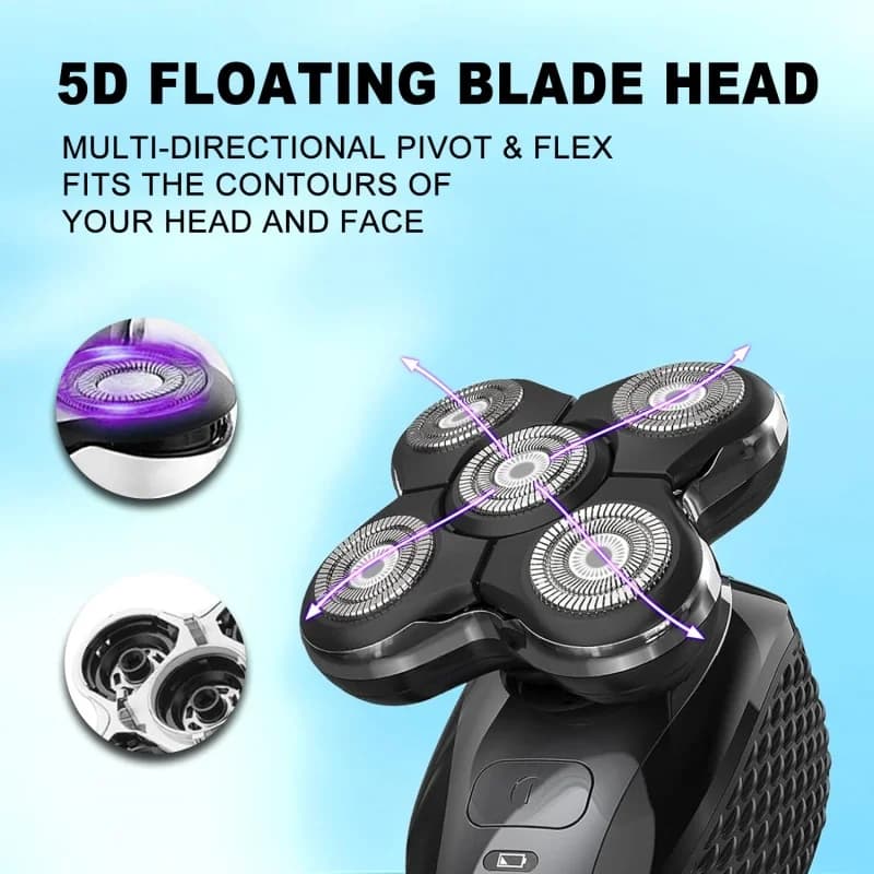 الأصلي لريمنجتون 5D RX5/XR7000/XR1500 شفرة الرأس إكسسوارات ماكينة حلاقة ذكية للرجال متعددة الوظائف قابلة للغسل ماكينة حلاقة دوارة - 4