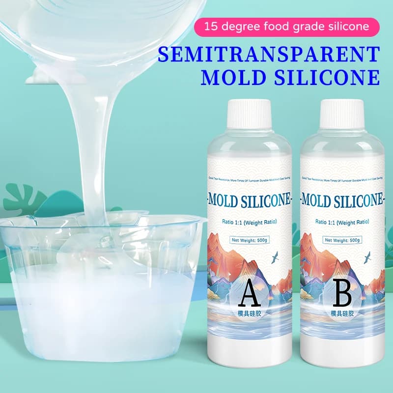 مجموعة سيليكون لصنع القوالب AB 1:1، مطاط سائل لصنع القوالب سريع الشفاء، مجموعة سيليكون لصنع القوالب 200 جرام و500 جرام