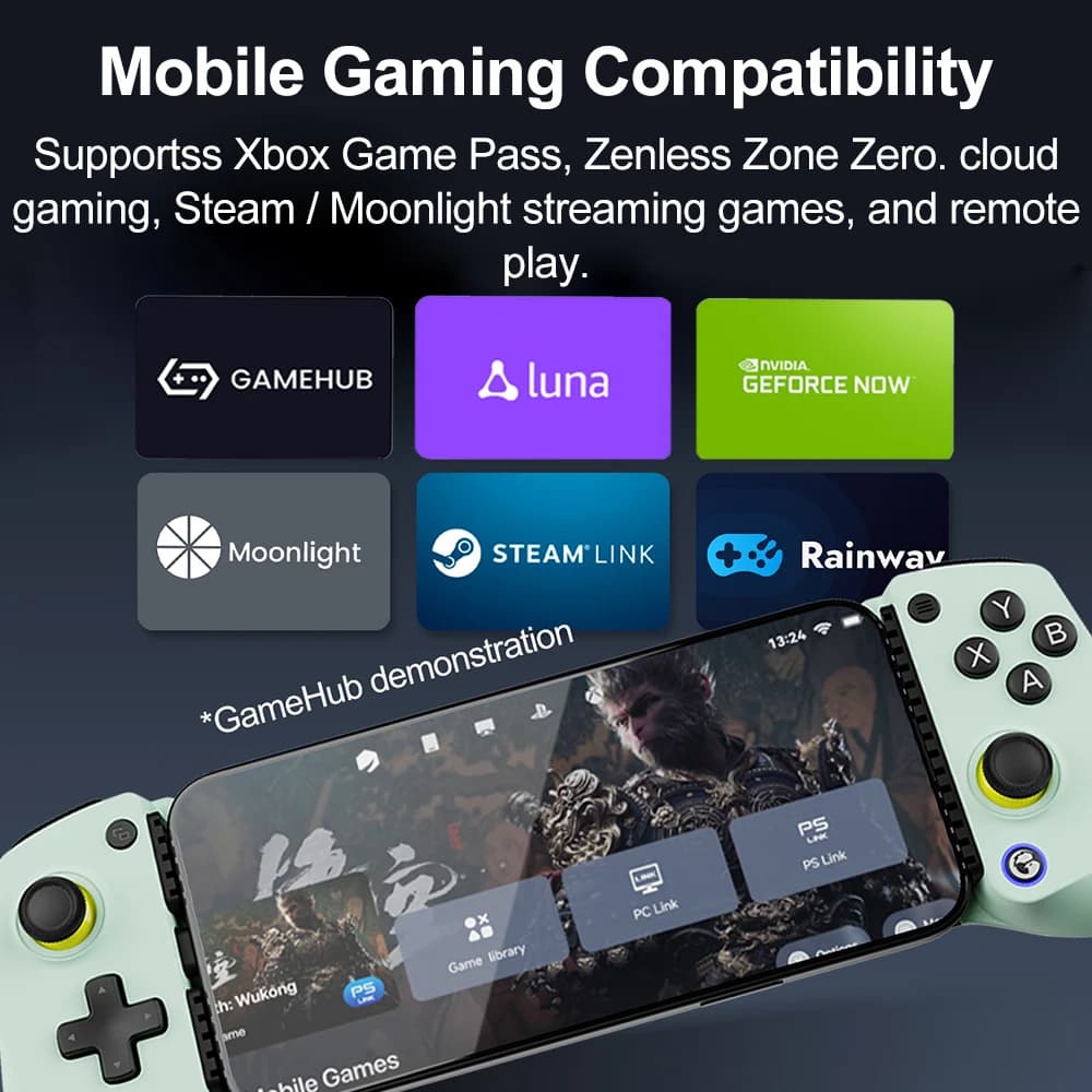 ذراع تحكم للألعاب المحمولة GameSir X5 Lite لهواتف آيفون وأندرويد، ذراع تحكم لألعاب Xbox، عصا تحكم بتأثير هول - 3