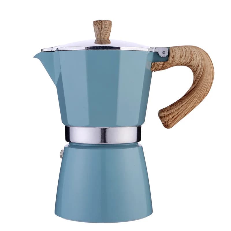 150ml/300ml Vintage Wooden Handle Espresso Maker Moka Pot Classic Italian KitchenTools Cafe Accessories - 3