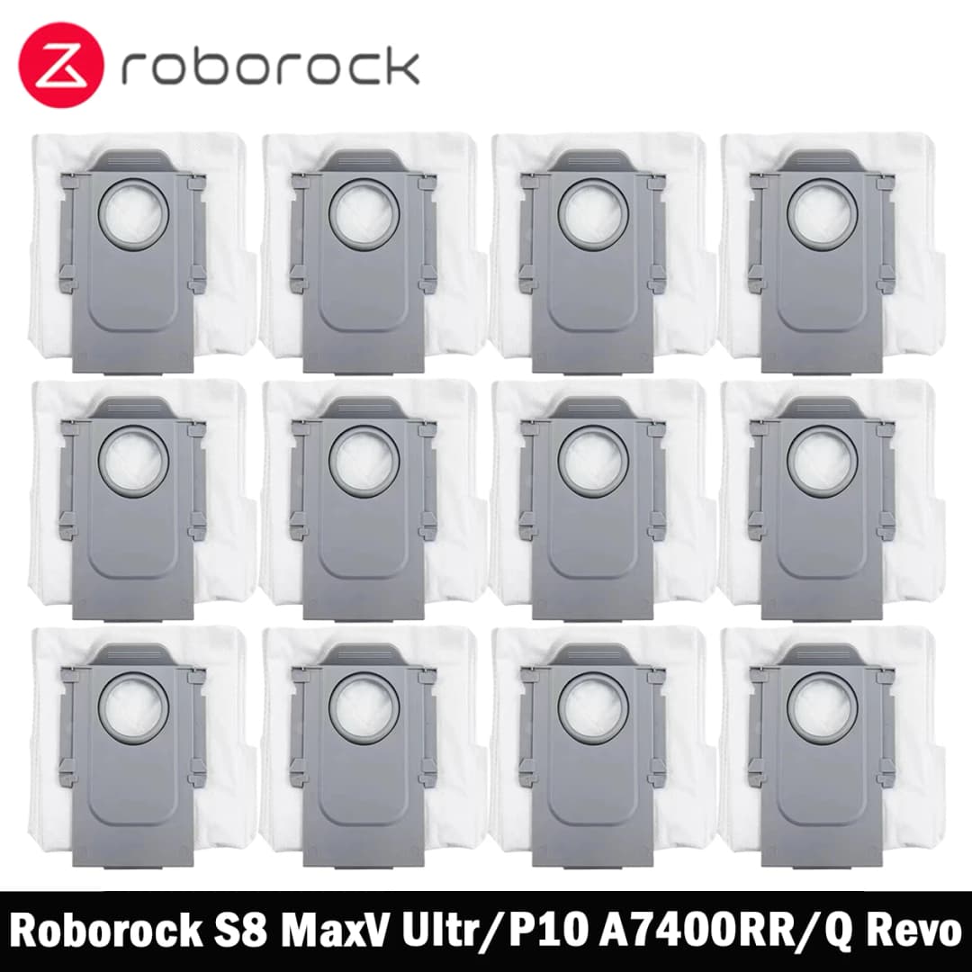 Roborock S8 MaxV Ultra / Q Revo / Q Revo MaxV / Q Revo S / Q Revo Pro / Qrevo Curv / Saros 10 Robot Vacuum Dust Bags Accessories