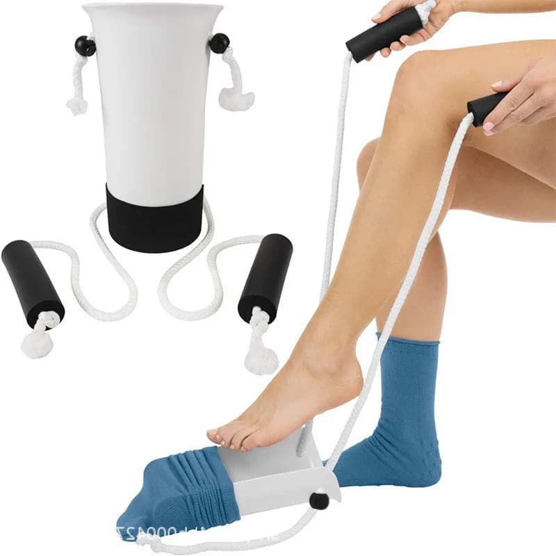 مساعد جوارب، تصميم مقاوم للانزلاق، لا يتطلب الانحناء، لكبار السن، مرضى التهاب المفاصل، الاستخدام المنزلي بعد الجراحة - 2