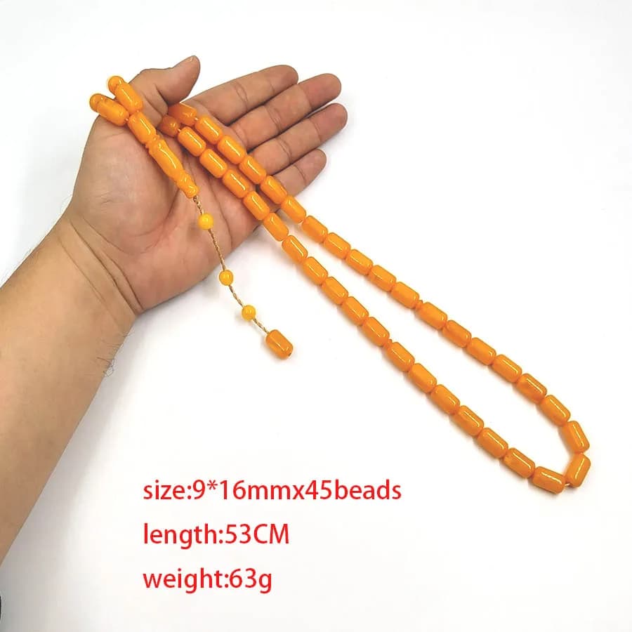 Tasbih Bakelat Yellow Resin misbaha bracelet ramadan eid gifts turkish jewelry Arabic accessories Eid Mubarak - 6