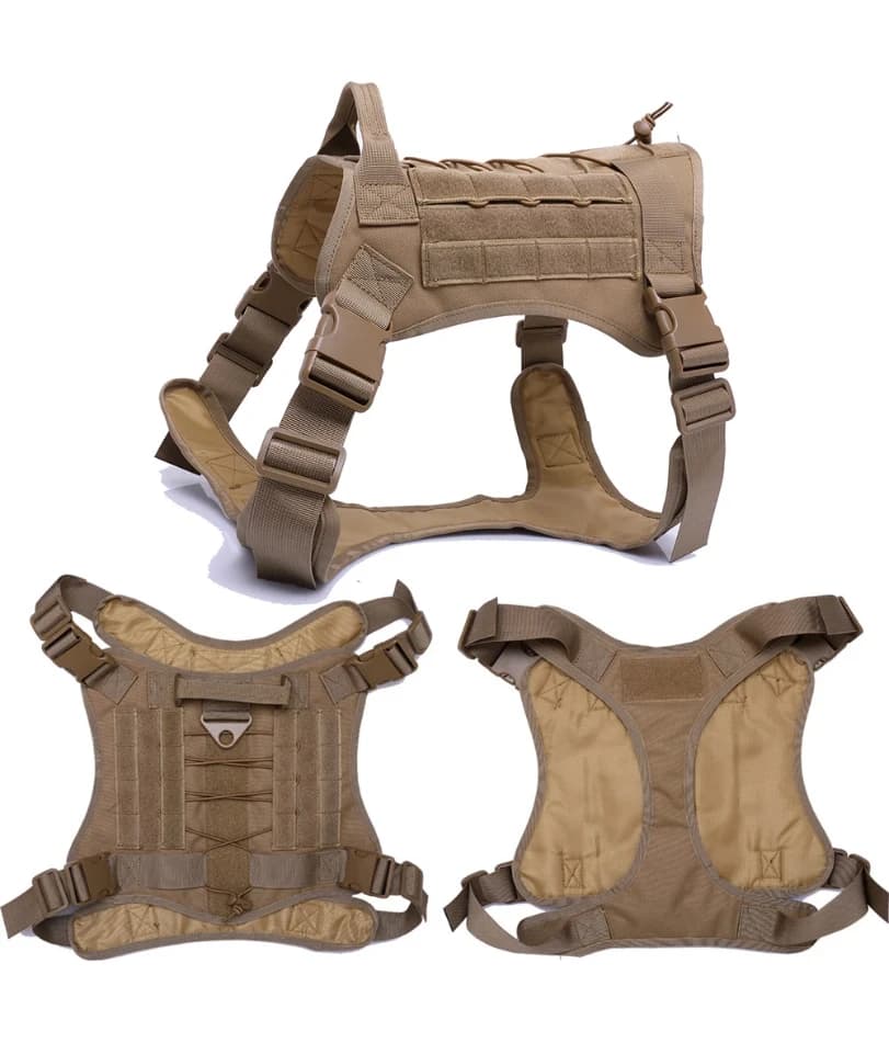 Tactical Dog Harness Military Training  Padded Quick Release Vest Pet Training Dog Harness For Set Small Medium Large Dogs - 2