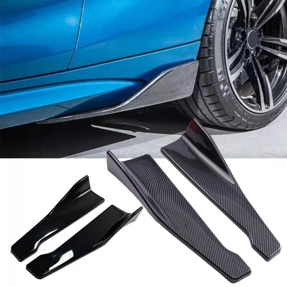 48CM Length Car Side Skirt Rear Bumper Lip Splitter Winglet Aprons Protector Scratch Automotive Accessories - 3