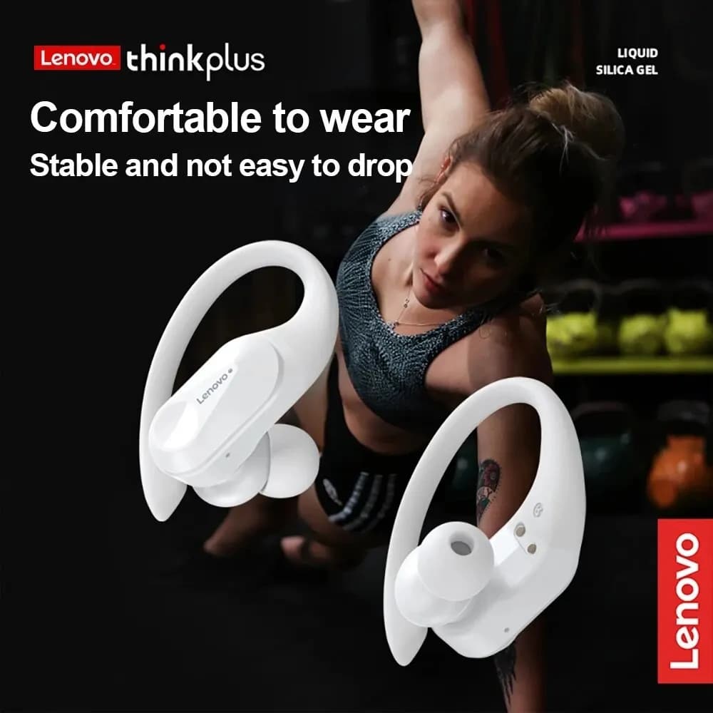 سماعات Lenovo LP75 بلوتوث 5.3 TWS، سماعات رياضية لاسلكية مع ميكروفونات، تحكم بالأزرار، شاشة LED لعرض الطاقة، صوت ستيريو Hifi - 3