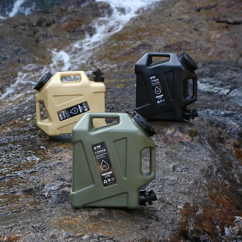 10/11/12L Outdoor Water Bucket Large-Capacity Portable Water Bag Container with Faucet Driving Water Tank for Picnic Hiking - 3