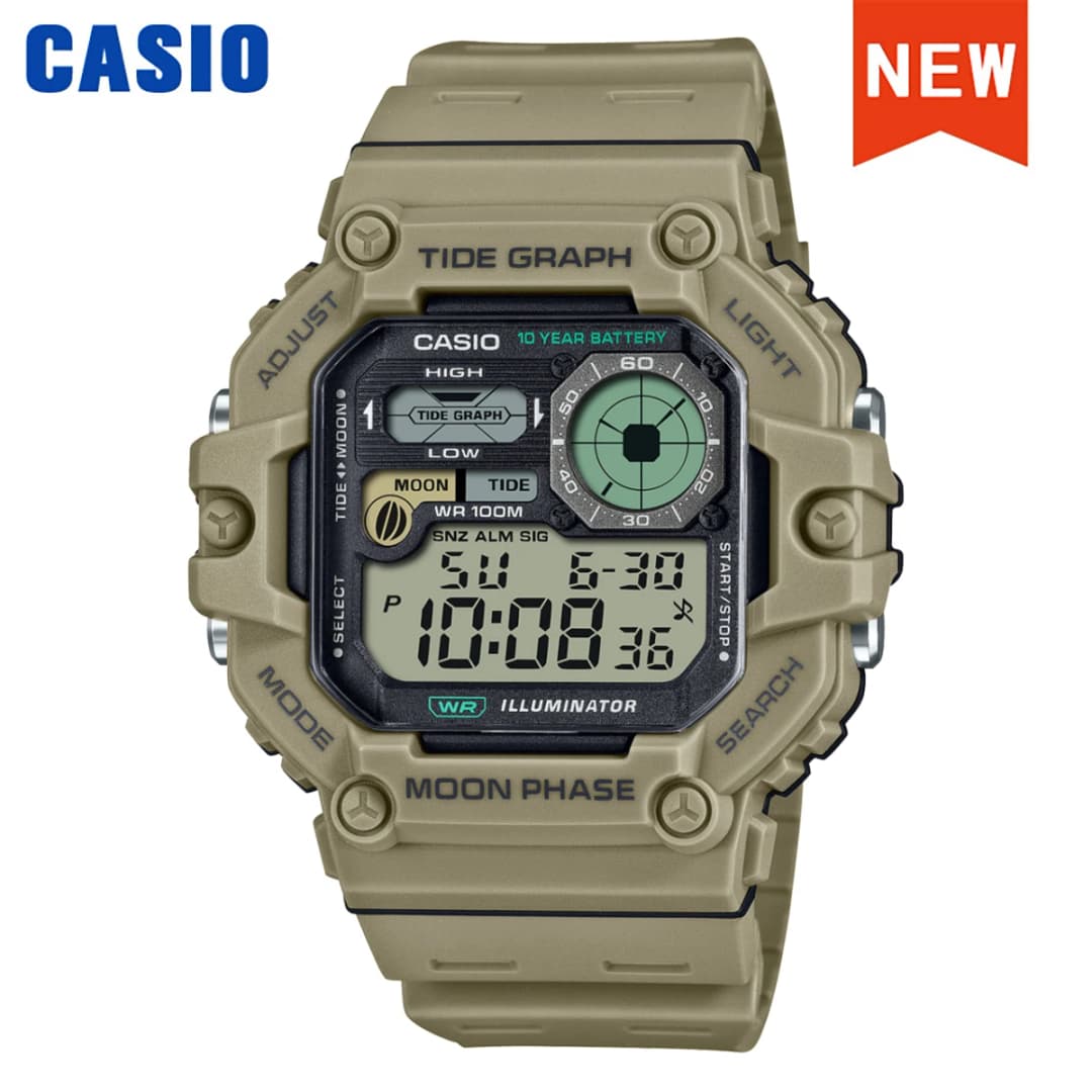 ساعة كاسيو WS-1700H-5A للرجال ساعة رياضية رقمية بمعصم وعرض تقويم وأيام الأسبوع ريلوجيو ماسكولينو - 2