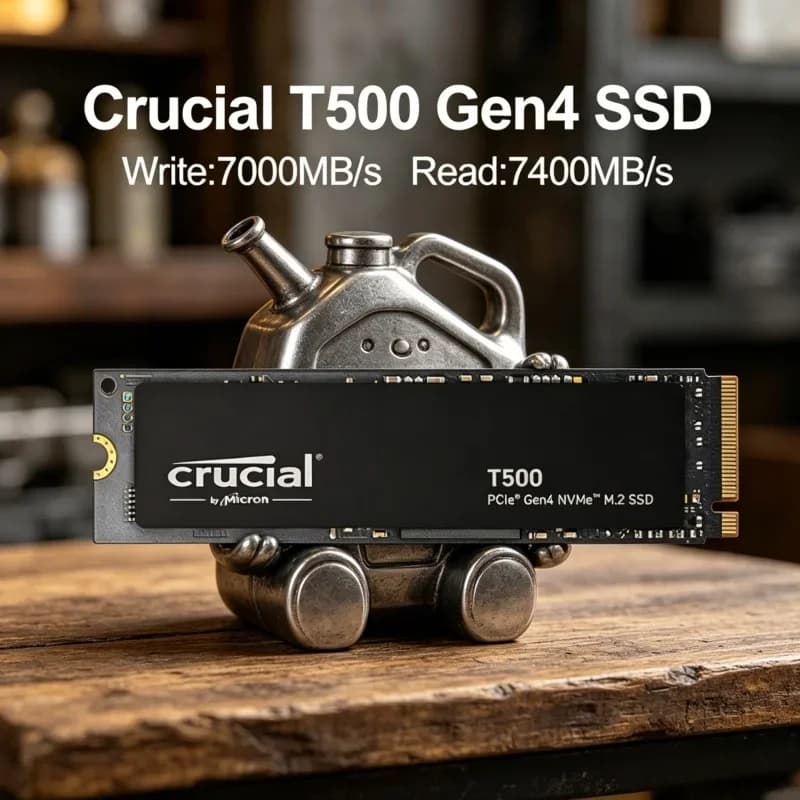 Crucial T500 OEM Original CT1000T500SSD8 1TB PCIe Gen4 NVMe M.2 SSD 7300MB/s High Speed Gaming Drive Fit PS5 Laptop PC