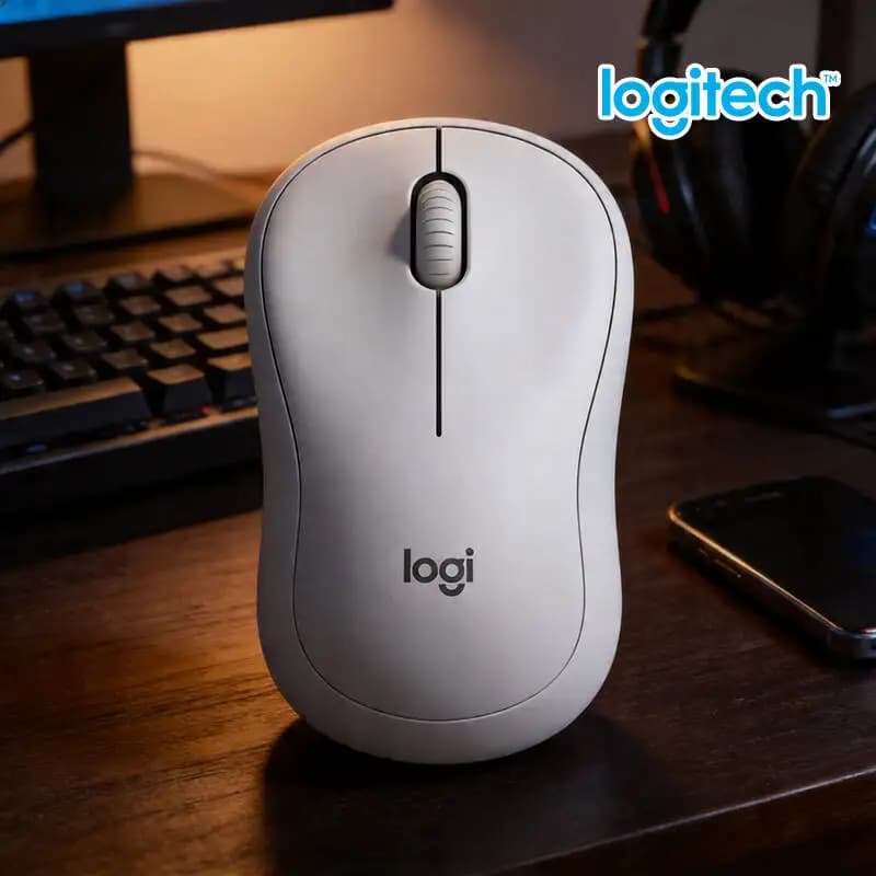 Logitech M221 Ergonomic Silent Mouse - 2.4GHz Stable Connection, 1000 DPI, Extended Battery, Perfect for Office Home Library