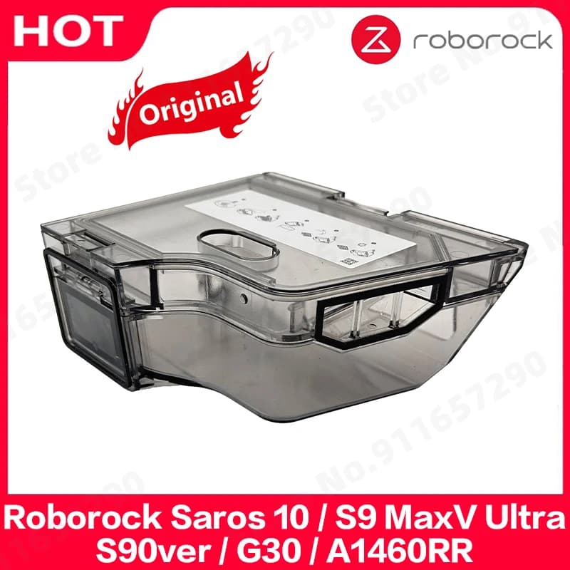 Original Roborock Saros 10 / S9 MaxV Ultra / S90ver / G30 / A1460RR New Dust Box Vacuum Cleaner Robotic Parts Robot Dustbin Box