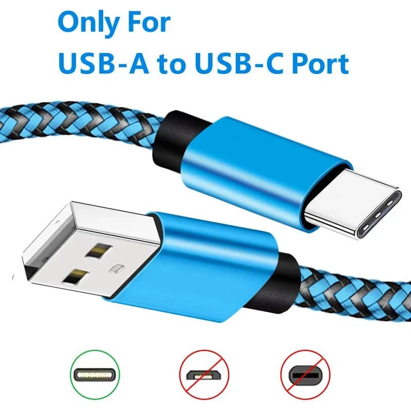 سلك نايلون مضفر من النوع C بمنفذ USB للهاتف المحمول ، كابل شاحن ، شحن سريع ، تاريخ ، مزامنة ، سامسنج ، هواوي ، أندرويد ، 1 م ، 2 م ، 3 م ، 2.4 أ - 2