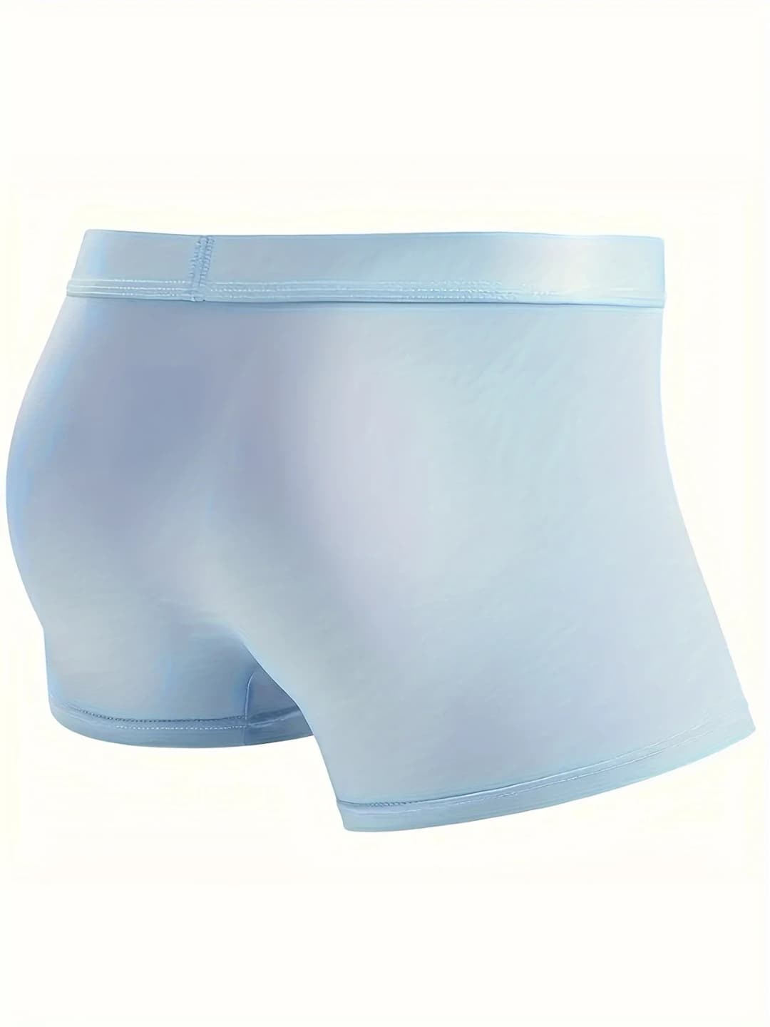 3pcs Luxury Ice Silk Satin Boxer Shorts Summer Cool Solid Color Men's Underwear Breathable and Comfortable Men's Flat Pants - 6