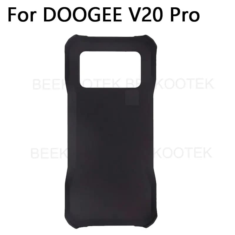 جديد أصلي DOOGEE V20 Pro V20S غطاء خلفي صلب فاخر رسمي مقاوم للصدمات أسود لهاتف DOOGEE V20 Pro - 2