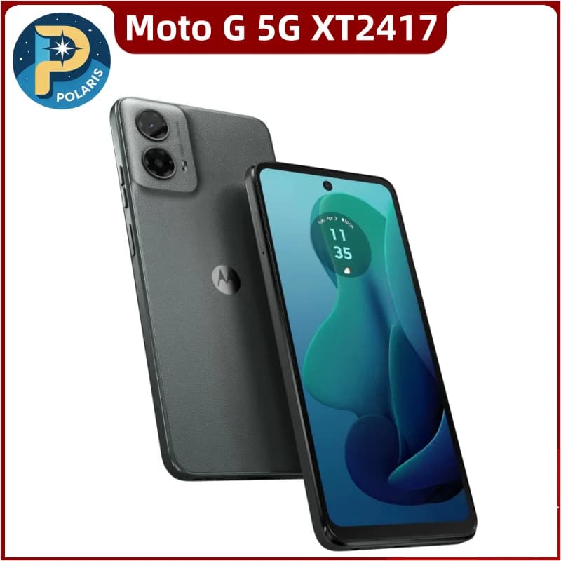 هاتف موتورولا MOTO G 5G XT2417 (2024) الأصلي غير المقفول بذاكرة 4 جيجابايت + 128 جيجابايت روم وشاشة 6.6 بوصة IPS LCD وبطاقة SIM واحدة + eSIM بحالة جديدة تقريبًا
