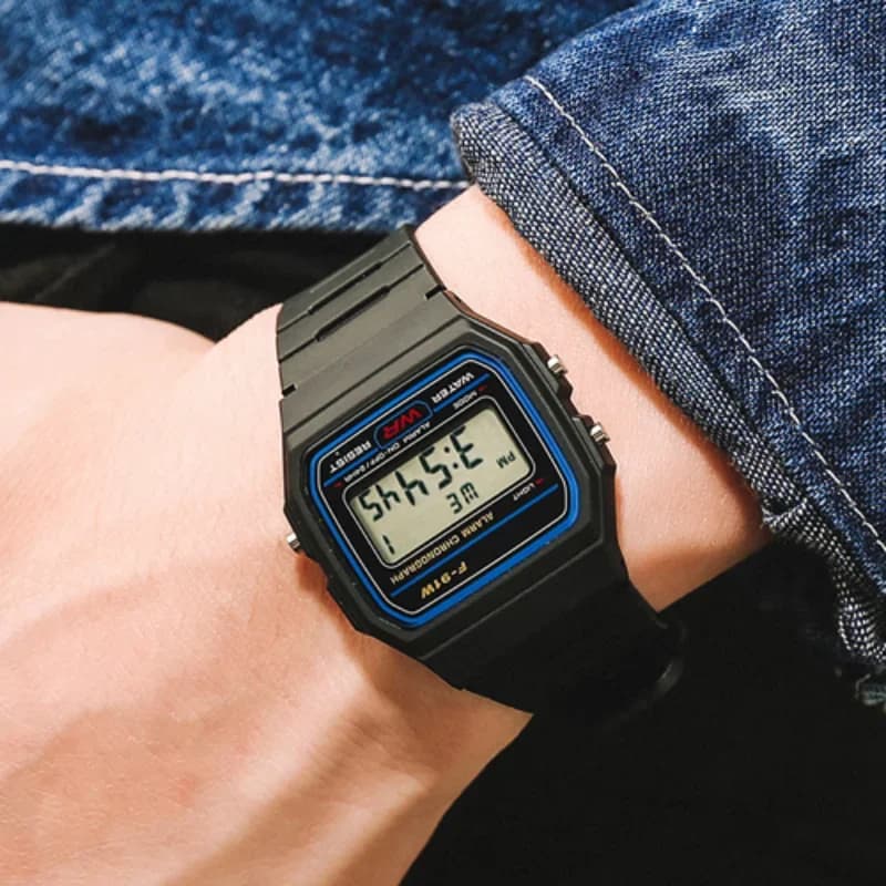 F91W Digital Watches for Men Women LED Electronic Wristwatch Waterproof Sports Military Watch Female Clock Relojes Digitales - 4