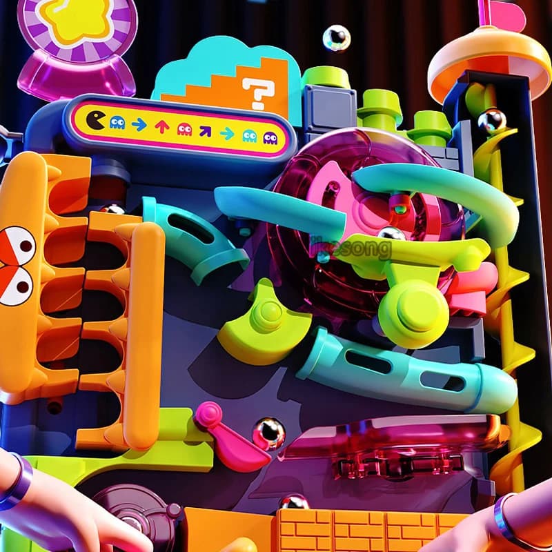 لعبة مونتيسوري تعليمية لعبة مغامرة مسار متعدد الطبقات نموذج كرة متدحرجة تفاعلية لتنمية ذكاء الأطفال - 2