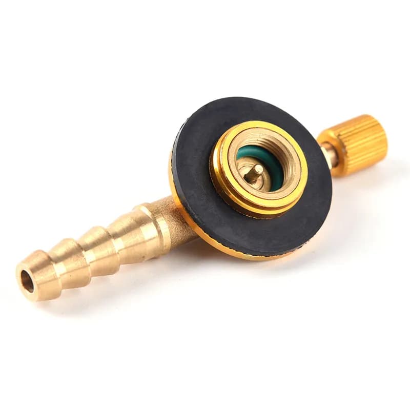 موقد غاز تخييم من الفولاذ المقاوم للصدأ، محول تعبئة البروبان، صمام توصيل للأسطوانات المسطحة المسالة - 5