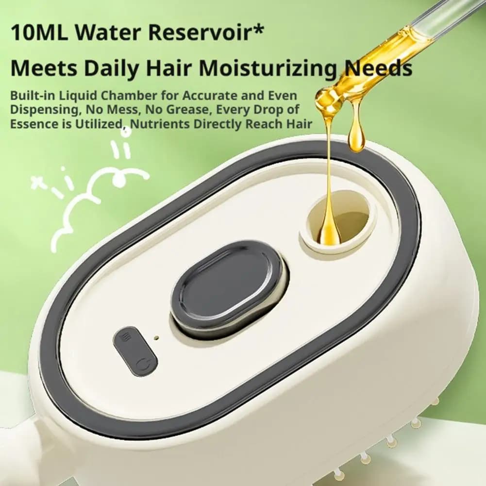 3 in 1 Self Essence Spray Massage Hair Comb Oil Brush Self-cleaning Hairbrush Scalp Therapy Anti Static Detangling Hair Care - 3