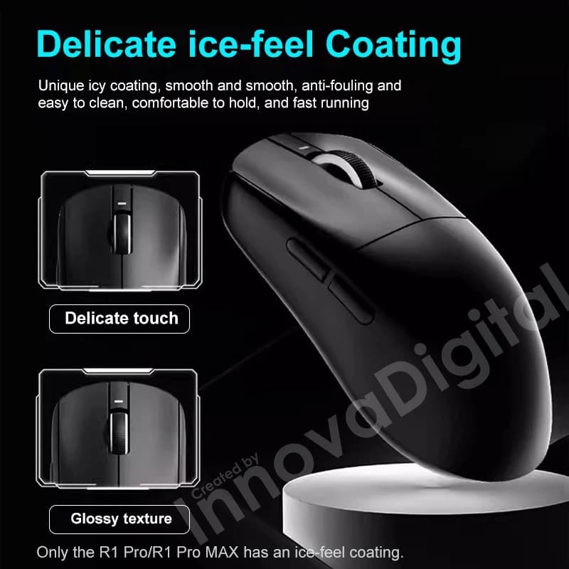 فأرة ألعاب لاسلكية ATK VXE Dragonfly R1 Pro MAX مع مستشعر PAW3395 R1 SE Plus، فأرة مخصصة للرياضات الإلكترونية وألعاب إطلاق النار، قابلة لإعادة الشحن وخفيفة الوزن - 5