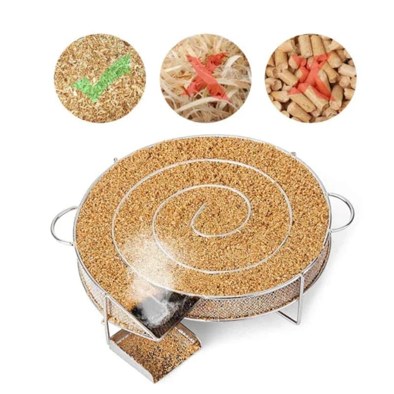 مولد الدخان البارد الساخن للشواء أو المدخن الخشب الغبار الساخن والبارد التدخين سمك السلمون حرق اللحوم الطبخ أدوات الشواء غير القابل للصدأ - 5