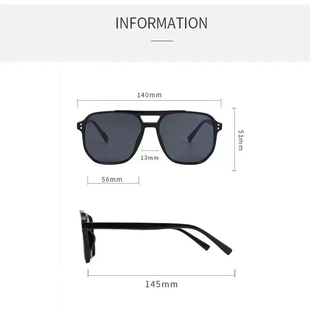 Punk Square Frame Sunglasses Anti-UV Travel Accessories Black Shades Glasses Beach Eye Protection Retro Sunglasses for women men - 6