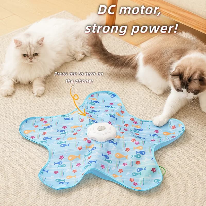Cat hunting blanket toy automatic turntable cat funny stick pet game cover to relieve boredom artifact hiding cover toy - 3