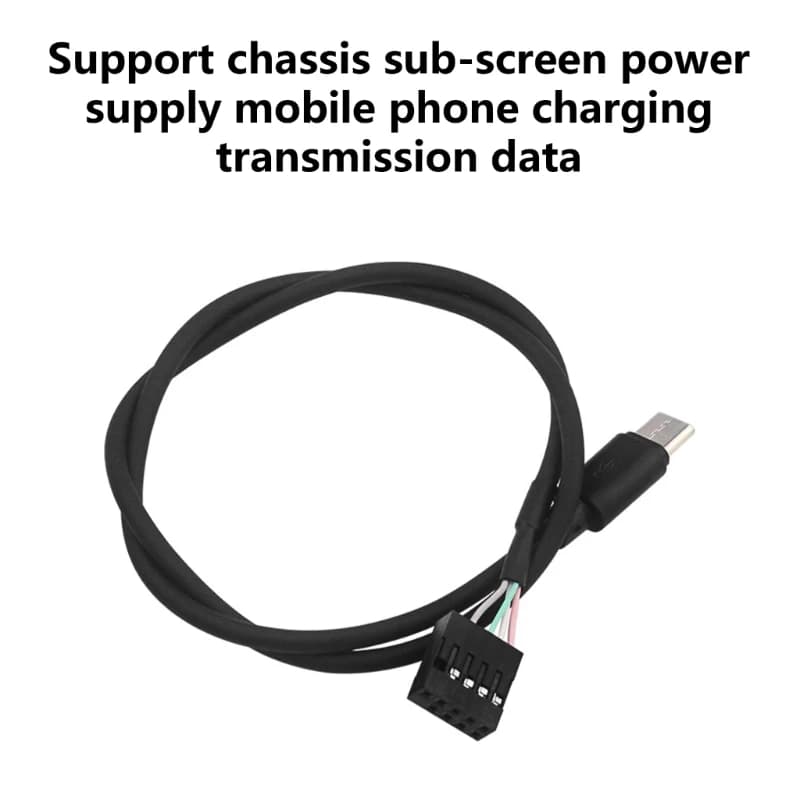 9Pin To Type C USB Cable Computer Motherboards Power Cable for Secondary Screen PC LCD Screen Fast Charging and Data Sync - 4