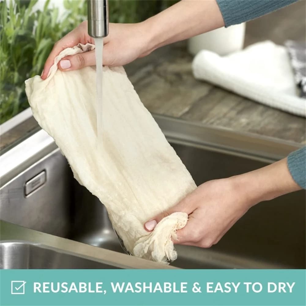 أدوات مطبخ من الشاش القطني القابل لإعادة الاستخدام، قماش مرشح التوفو والجبن، أدوات مرشح الزبدة والقهوة، أكياس برباط للمنزل والمطعم - 3
