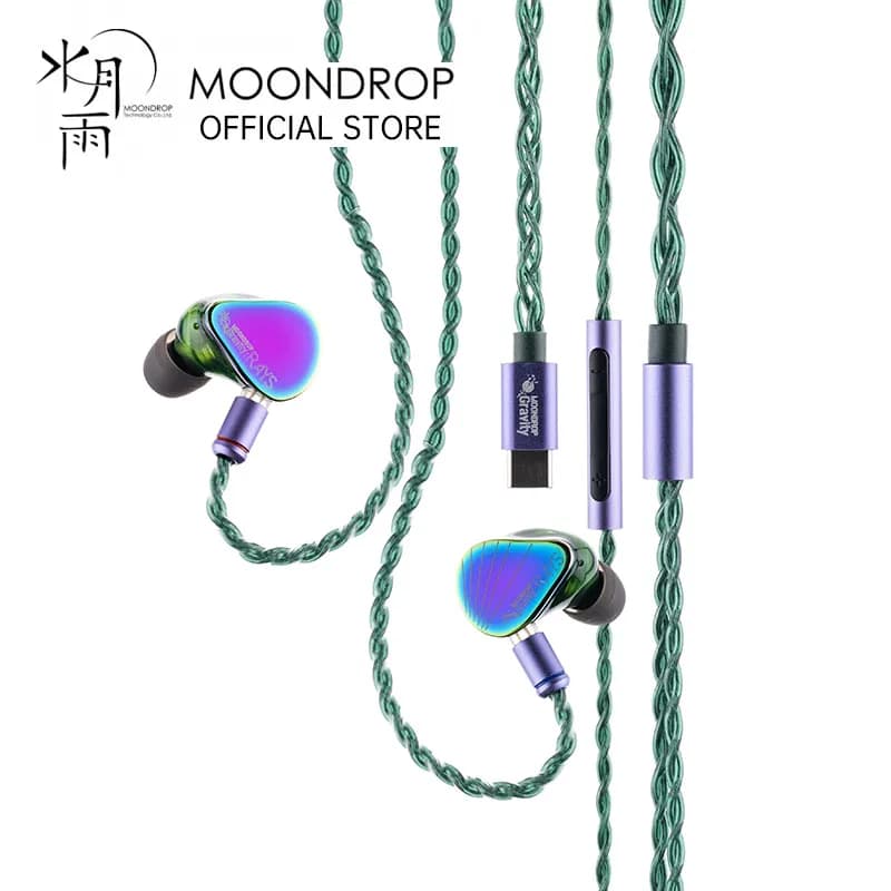 سماعات أذن للألعاب MOONDROP RAYS مع بطاقة صوت USB-C DSP مُصممة خصيصًا للألعاب، مُعدلة بالتعاون مع لاعبين محترفين