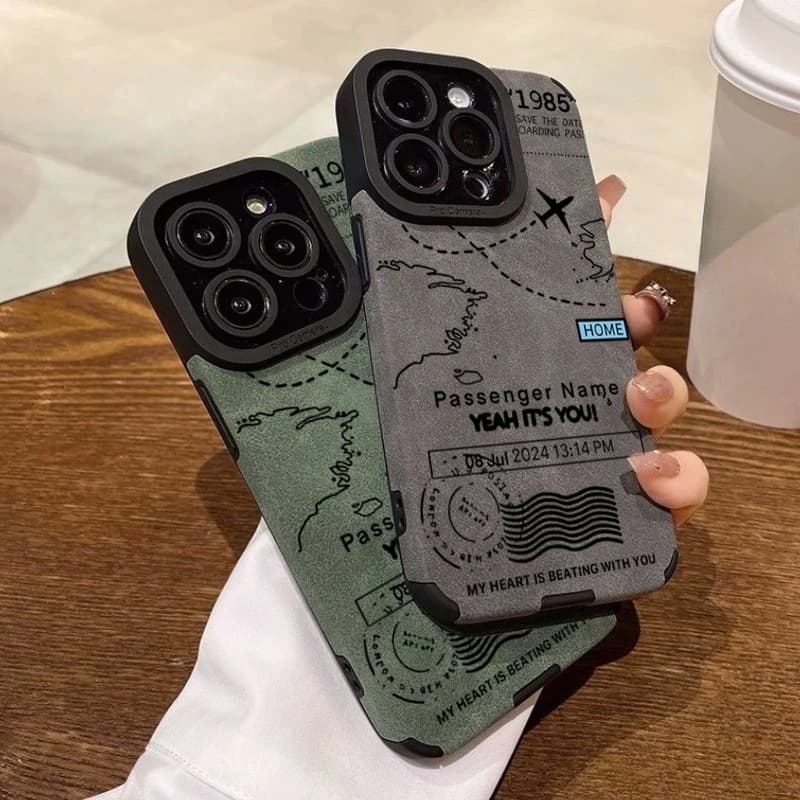Airplane Flight Route Design Phone Case for iPhone 17 Air 16 15 14 13 12 11 Pro Max 7 Plus XS Max Shockproof Silicone Soft Cover