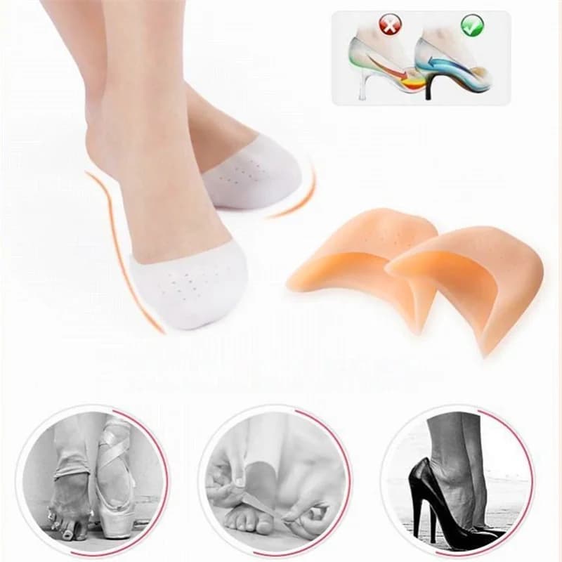 Silicone Toe protection Forefoot Pads Insoles Comfortable Shoe Pad Pain Relief Silicone Non-slip Shoe Insole for Women Foot Care - 3