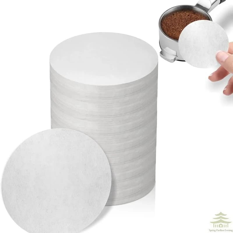 500 قطعة فلتر ورقي للقهوة، 58 ملم فلتر إسبريسو غير مبيض، ورق بورتافيلتر متوافق مع Breville Barista