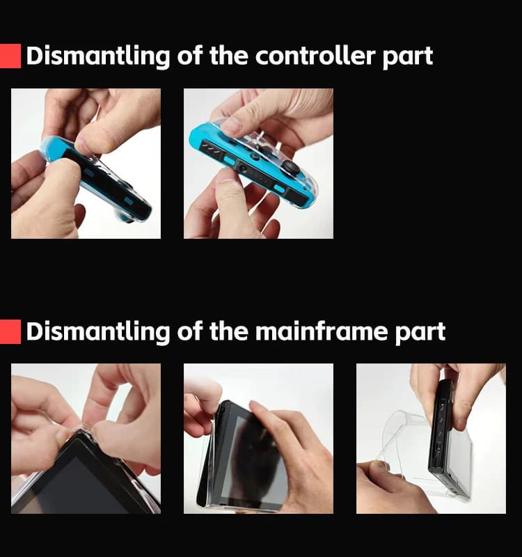 حافظة حماية شفافة ناعمة من Data FrogTPU حافظة حماية بإطار شفاف لملحقات وحدة تحكم الألعاب OLED - 3
