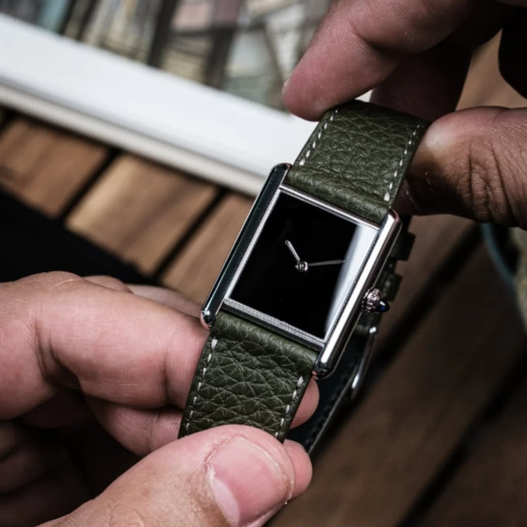 CILOA 2025 New Men's Square Leather Strap Elegant Light Luxury Business Casual Waterproof Quartz Watch - 2