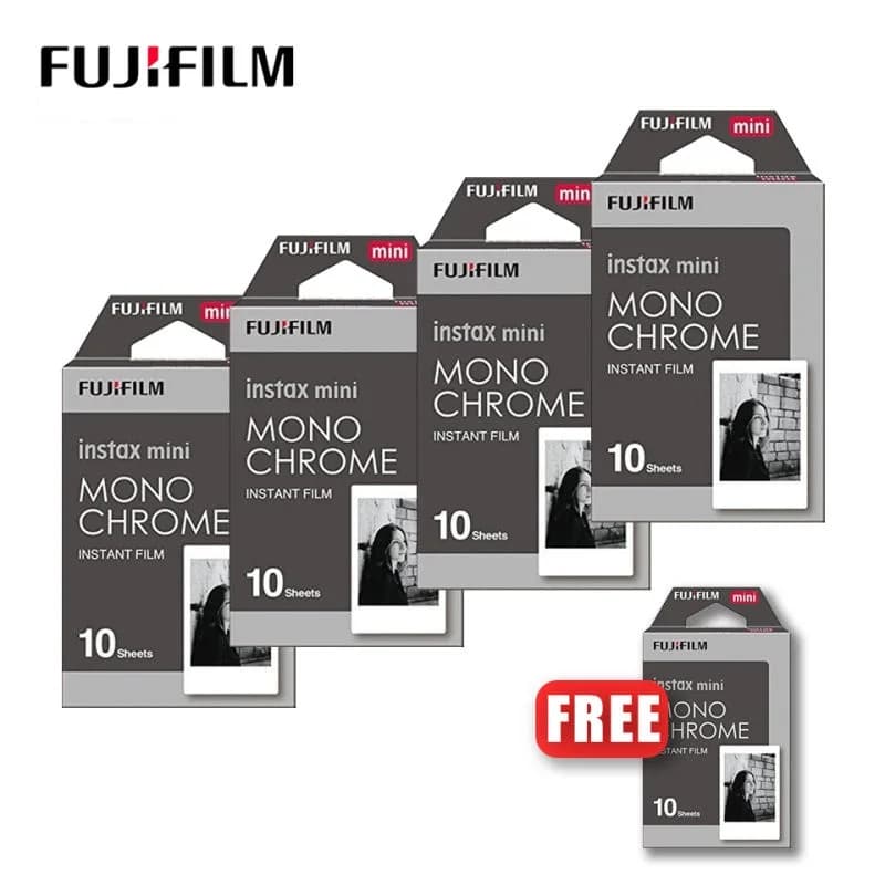 أفلام أحادية اللون من Fujifilm، أسود وأبيض، 10 إلى 100 ورقة، متوافقة مع Mini 12 وMini 8 و9 و11 و7s و25، ورق صور - 2