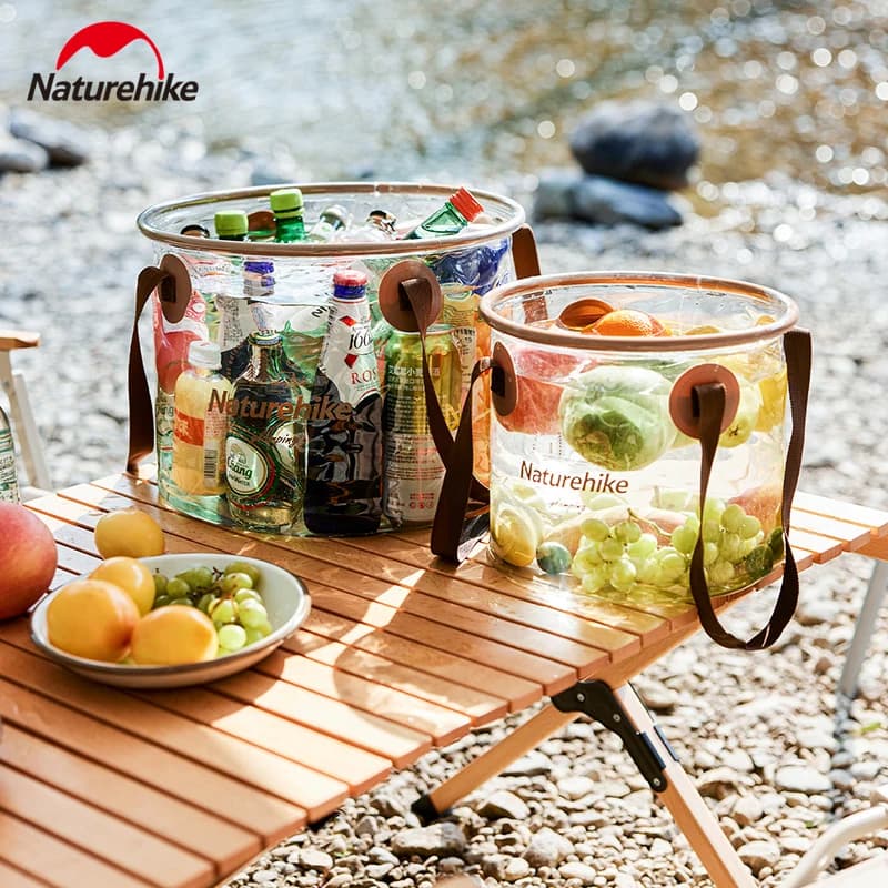 Naturehike Foldable 20L Round Bucket Outdoor Bbq Travel Portable Collapsible Water Container Storage Bucket Camping Equipment - 2