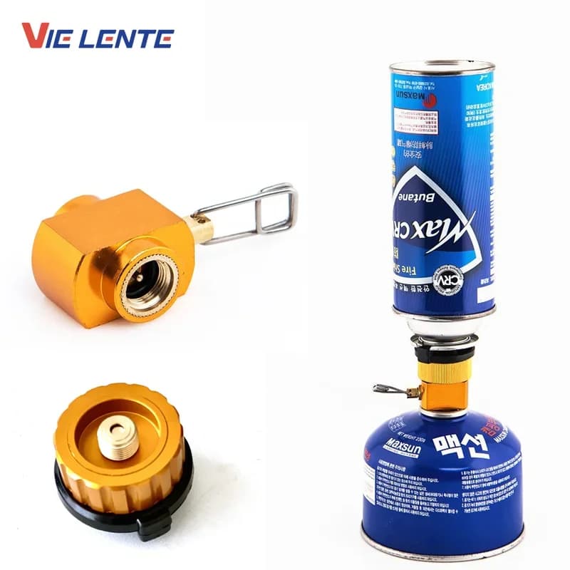 Camping Stove Propane Refill Adapter Gas Burner Gas Filling Butane Cylinder Tank LPG Saver Camping Equipment Outdoor Small Tools