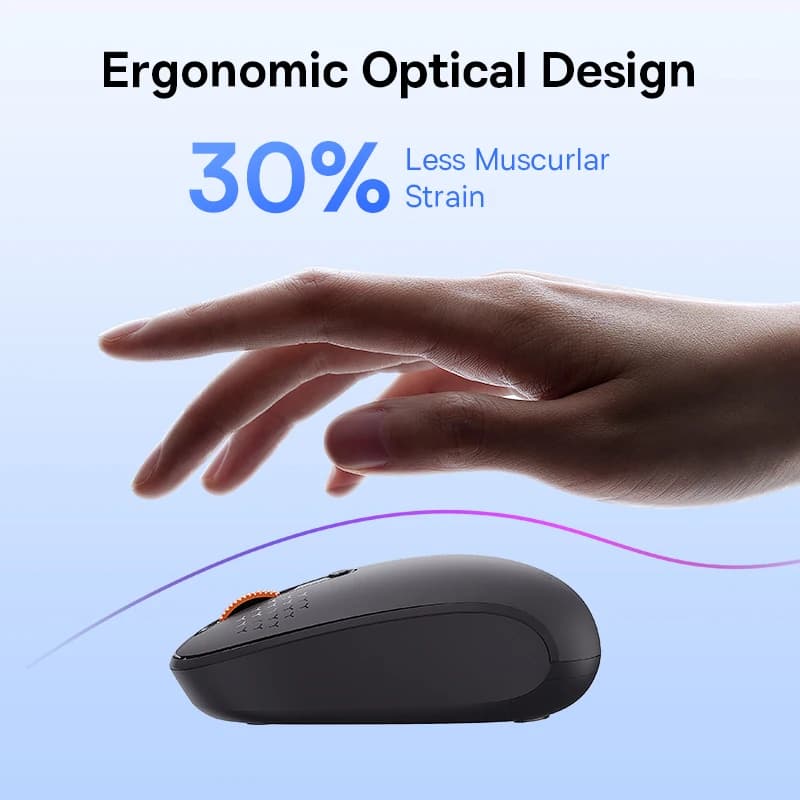 ماوس لاسلكي بلوتوث من Baseus للكمبيوتر 1600DPI ماوس صامت مع مستقبل USB Nano 2.4GHz لجهاز الكمبيوتر MacBook والكمبيوتر اللوحي - 3