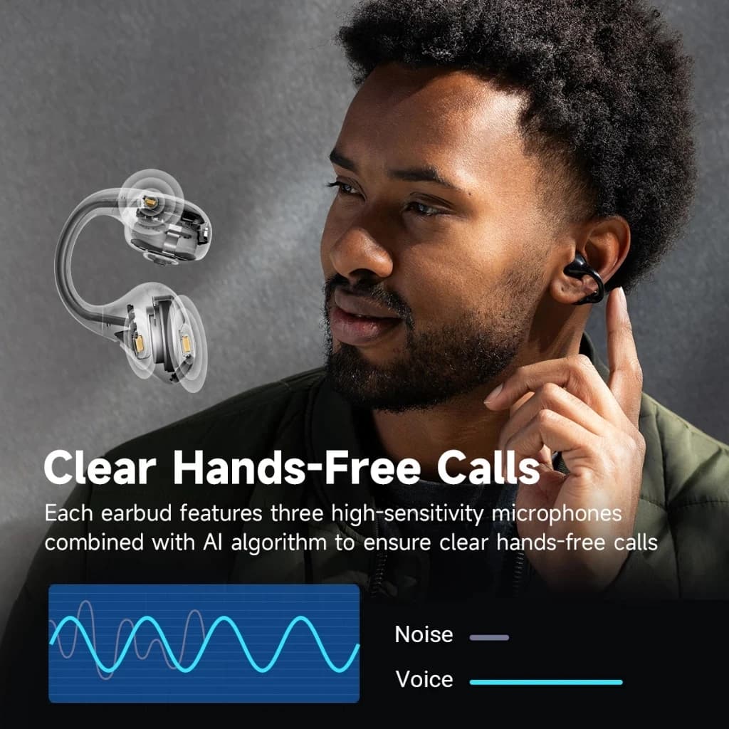 سماعات أذن إديفاير لولي كليب مفتوحة الأذن لاسلكية TWS بلوتوث 5.4 هاي-ريز LDAC ANC تكييفي اتصال متعدد النقاط IP56 - 5