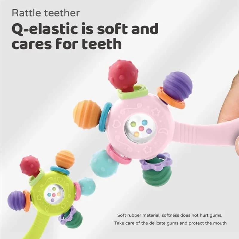 ألعاب تطوير عضاضة من السيليكون للأطفال 0 6 12 شهرًا حشرجة تسنين حسية للأطفال الصغار ألعاب قبضة اليد ألعاب تعليمية - 3