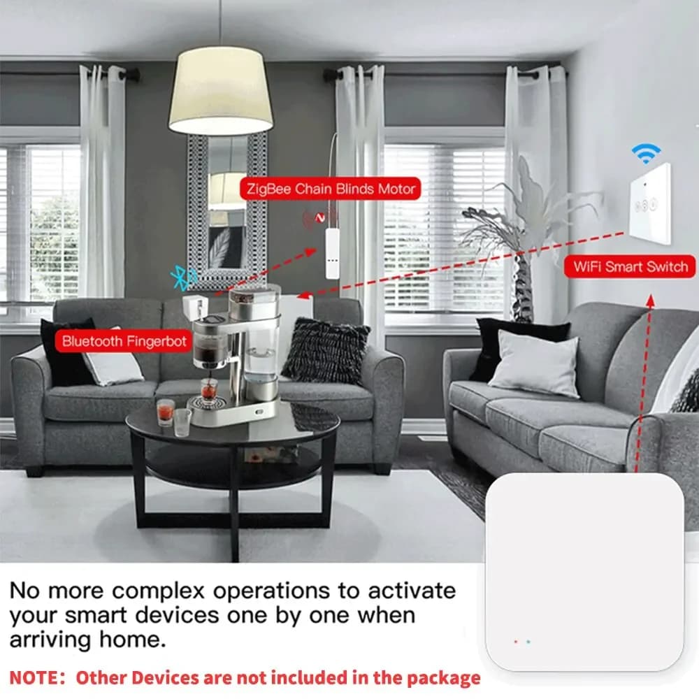 Tuya Zigbee Hub  Wireless Multi Mode Gateway For Smart Home Automation for ZigBee Devices Via Smart Life - 5