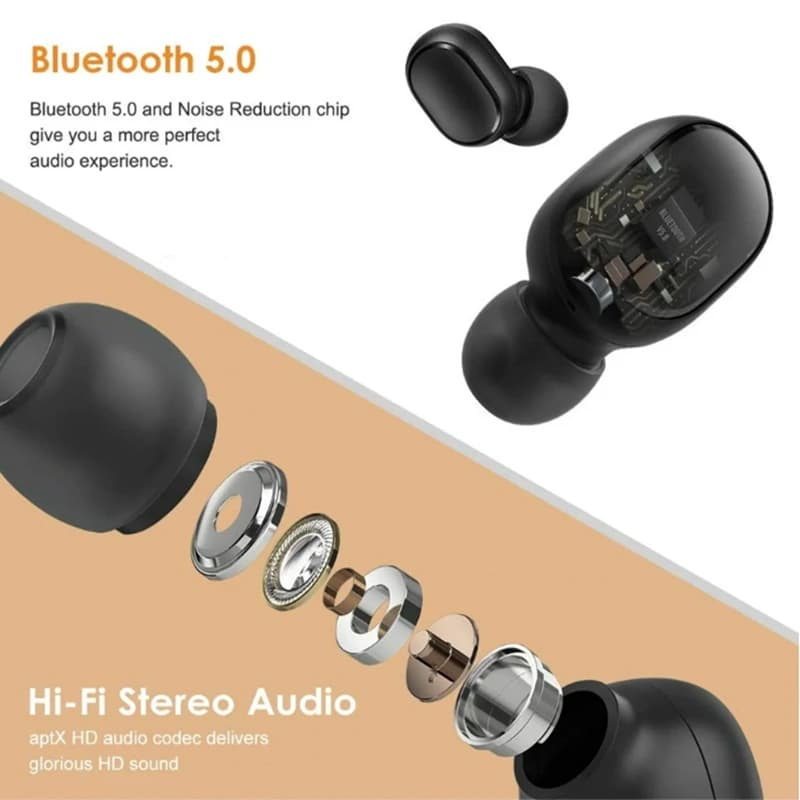XIAOMI Redmi  Airdots 2 Wireless Bluetooth Headset with Mic Earbuds Fone Bluetooth Earphones TWS Wireless Headphones - 6