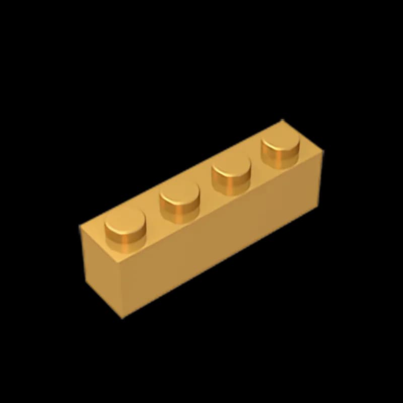 Gobricks GDS-534 Brick 1 x 4 without Bottom Tubes compatible with lego 3010 3066 pieces of children's DIY - 2