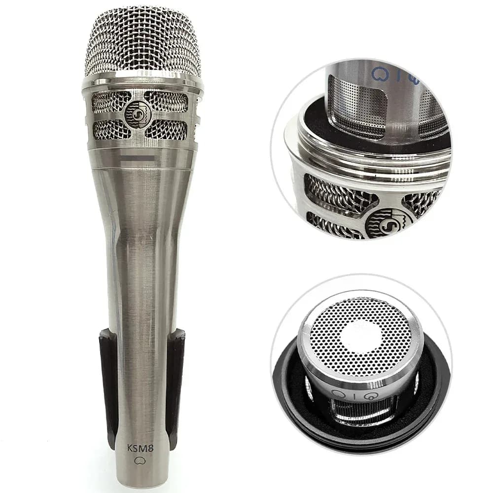 KSM8 Professional Vocal Dynamic Microphone Handheld Wired Karaoke Stereo Studio Singing Mic KTV Show Live Stage Microphone - 6