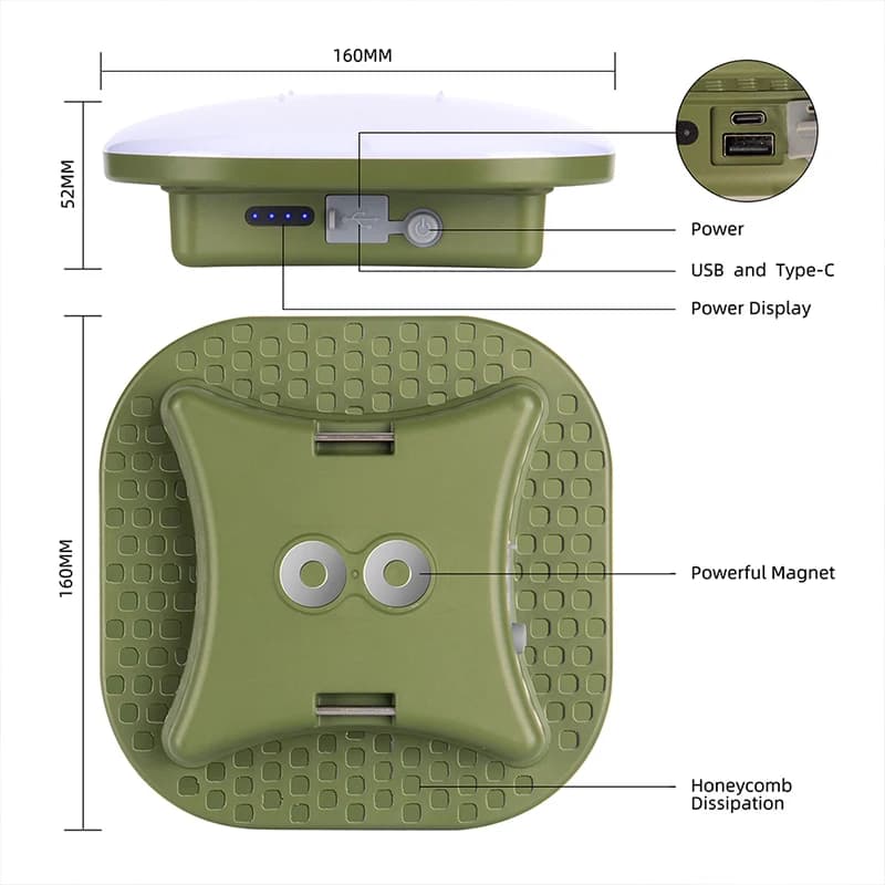 MOSLIGHTING13500maH LED Charging Camping Light With Magnet Portable Torch Fashion Tent Lamp Work Maintenance Emergency Lighting - 6