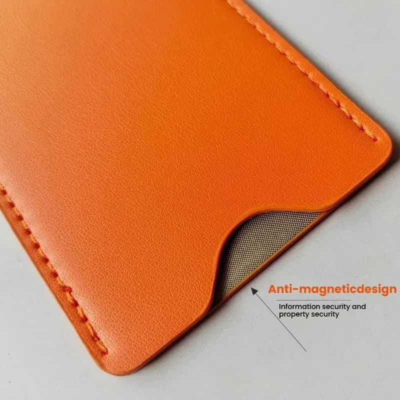 محفظة بطاقات ائتمان كلاسيكية من الجلد الصناعي، حماية RFID، منظم رفيع، مضاد للسرقة، متعددة الفتحات، ضرورية للسفر للرجال والنساء - 4